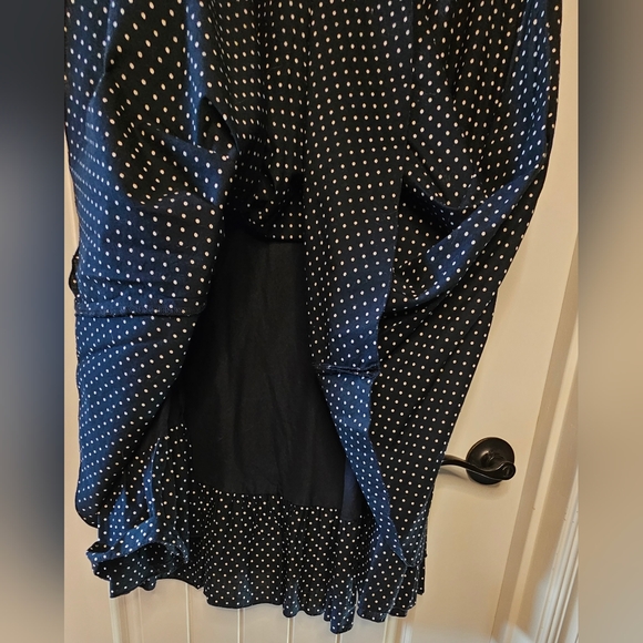 🌟SALE🌟 [GAP] Navy Blue & White Polka Dot Halter Top Midi/Maxi Dress 《10》 - Picture 6 of 16